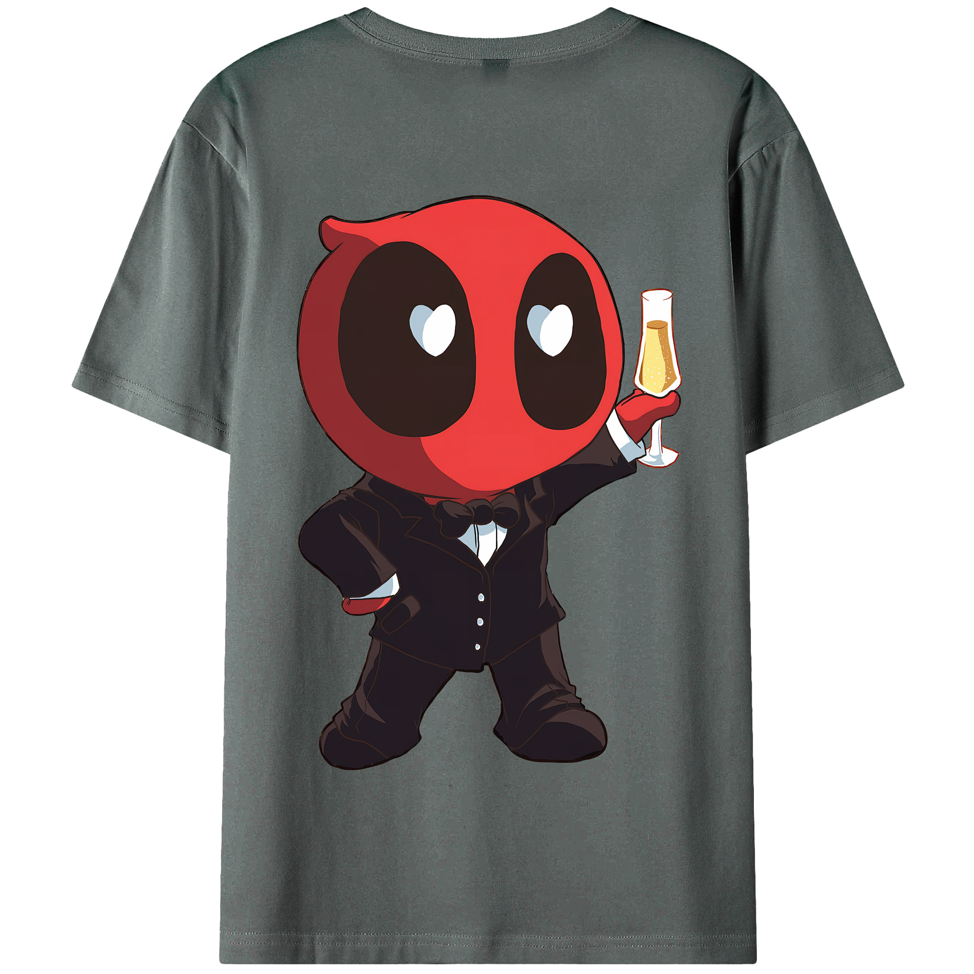 （画像用） Deadpool デッドプール 綿100％半袖Tシャツ（背面プリント）